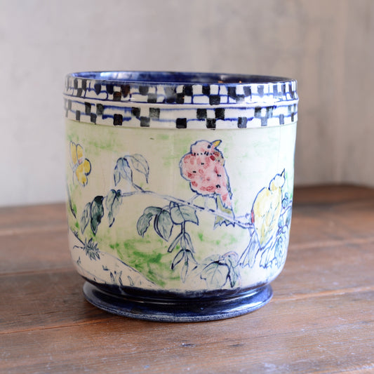Scottish Pottery Jardiniere signed M.R. Steel c1916