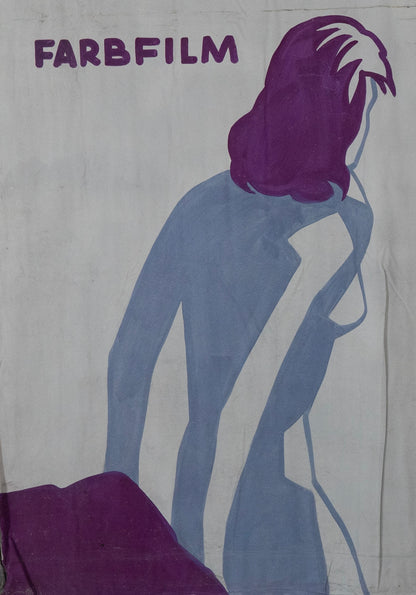 1960s German Hand Painted Cinema Banner - Eva