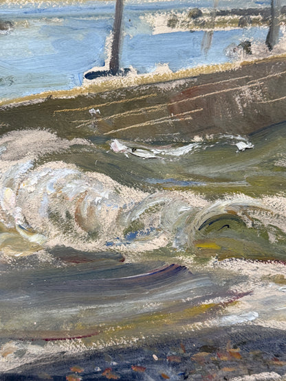 David Macbeth Sutherland RSA (1883–1973) | The Breakwater, Stonehaven | Original Scottish Oil