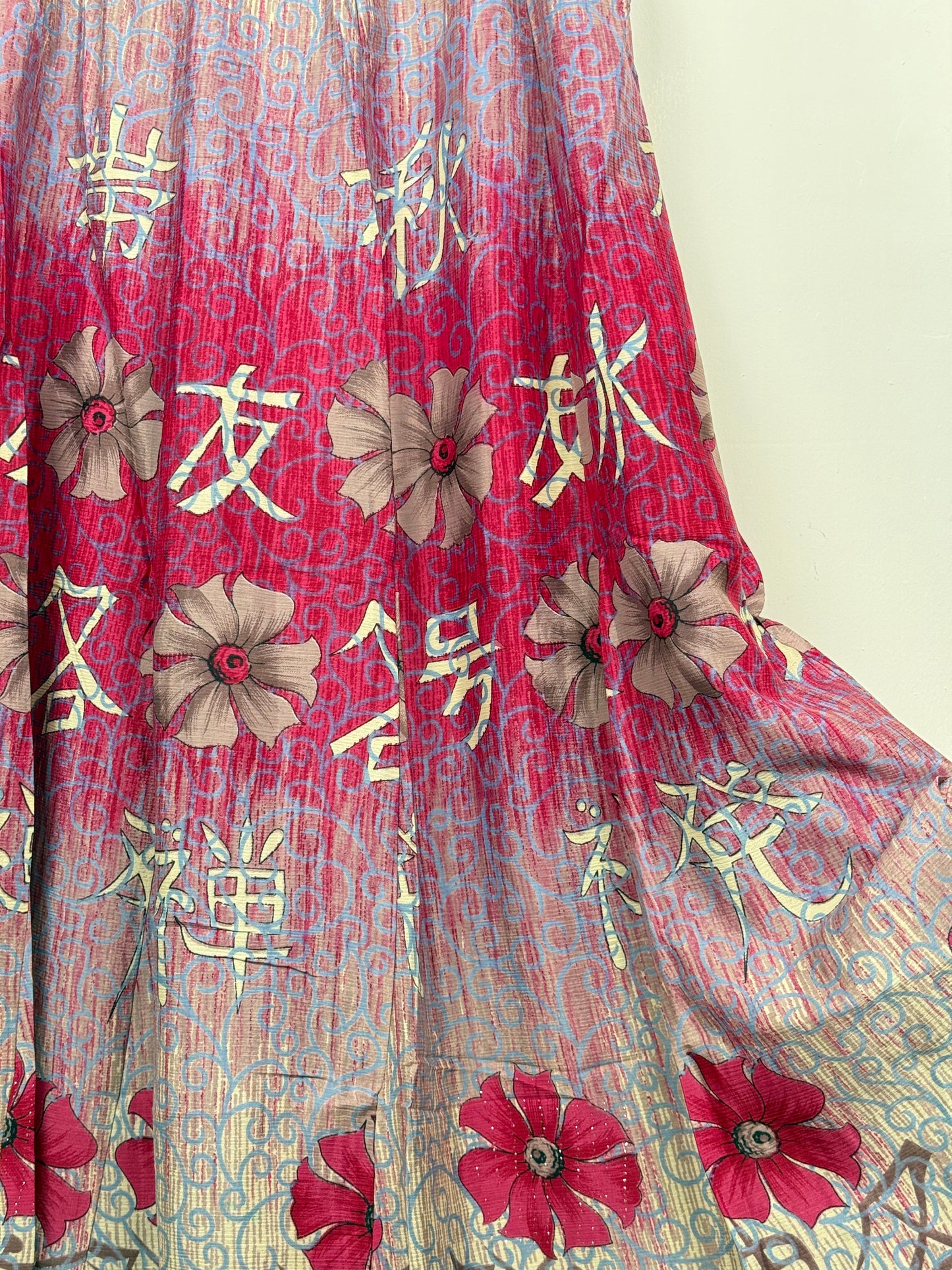 Vintage Saree Silk Pleated Skirt