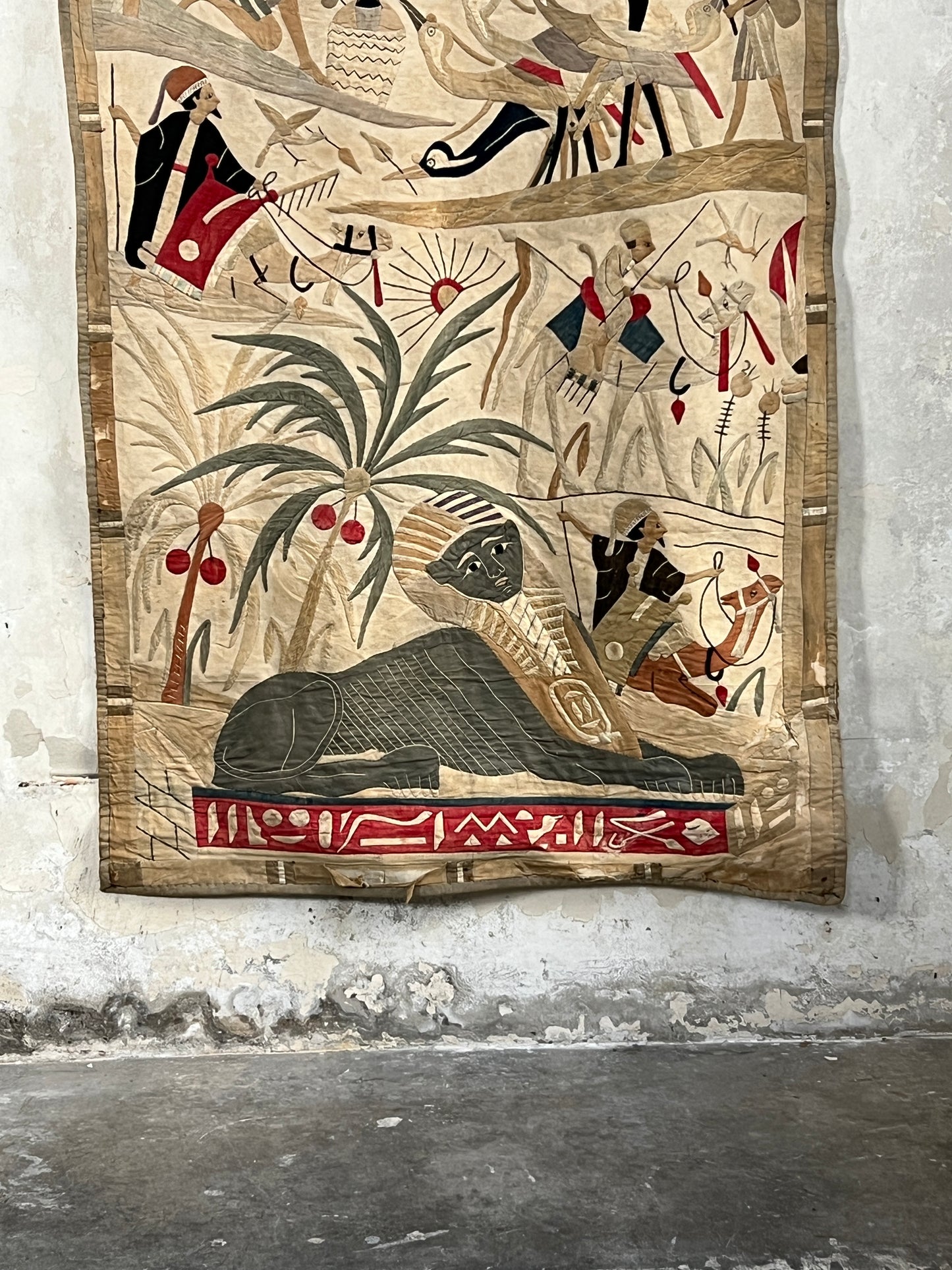 A 1920s Touristic Khayamiya Egyptian Appliqué Wall Hanging