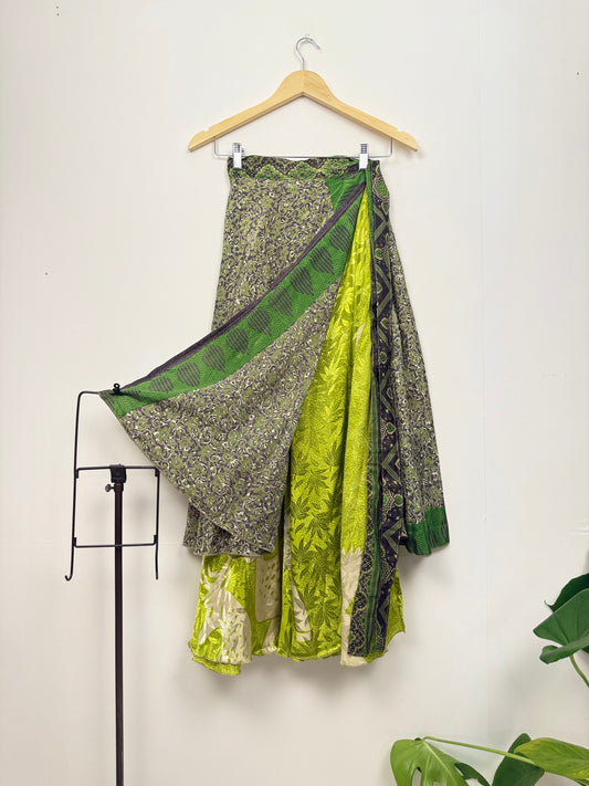 Vintage Saree Silk Wrap Skirt