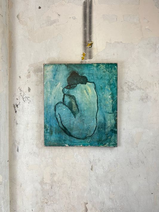Picasso ‘Blue Nude’ block mounted 70’s Print