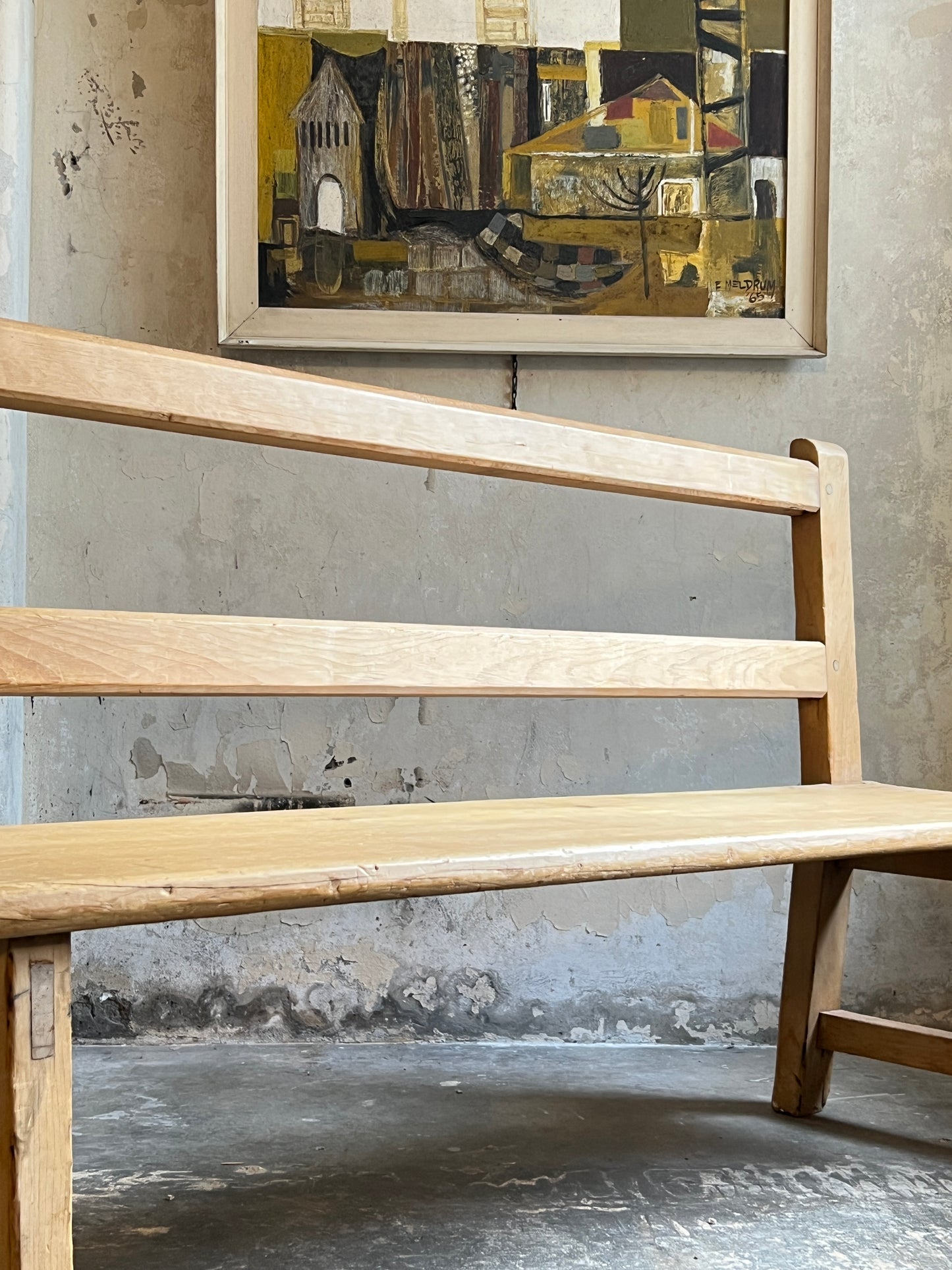 Late 19thC Pine Bench