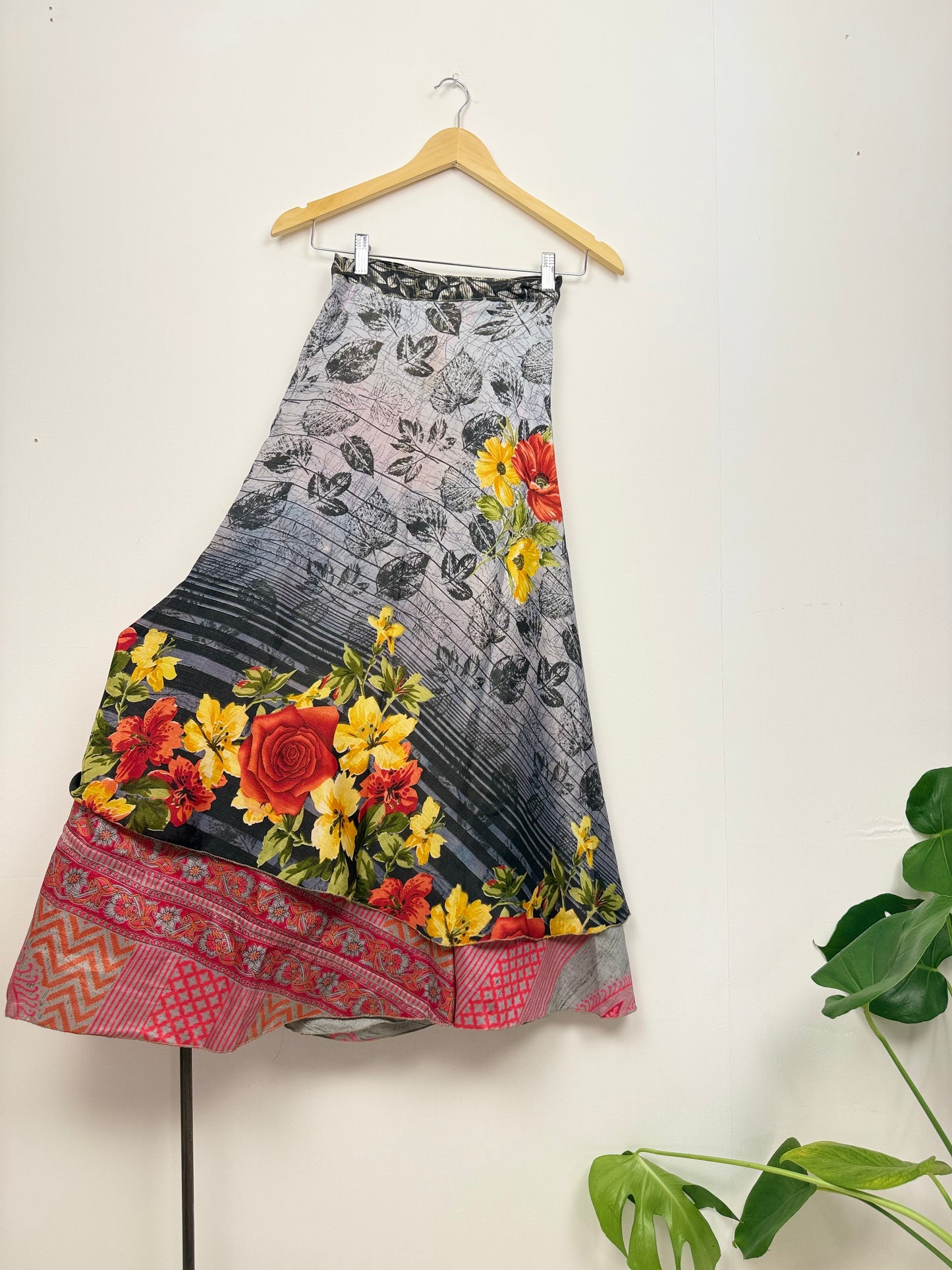Vintage Saree Silk Wrap Skirt