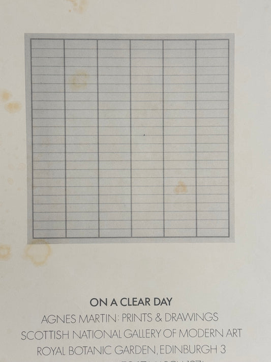 AGNES MARTIN : Prints & Drawings, Scottish National Gallery of Modern Art | Art Poster