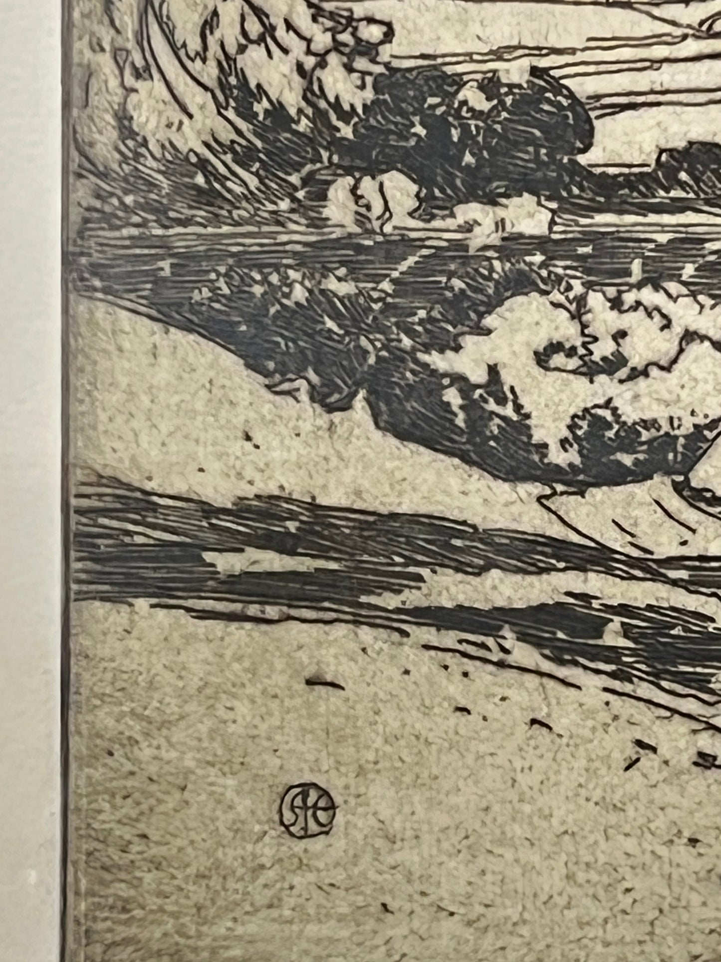 Cotswolds Treeline Engraving | Sir Alfred East (British 1849 - 1913)