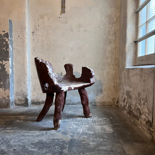 Painted Teak Root Stump Armchair