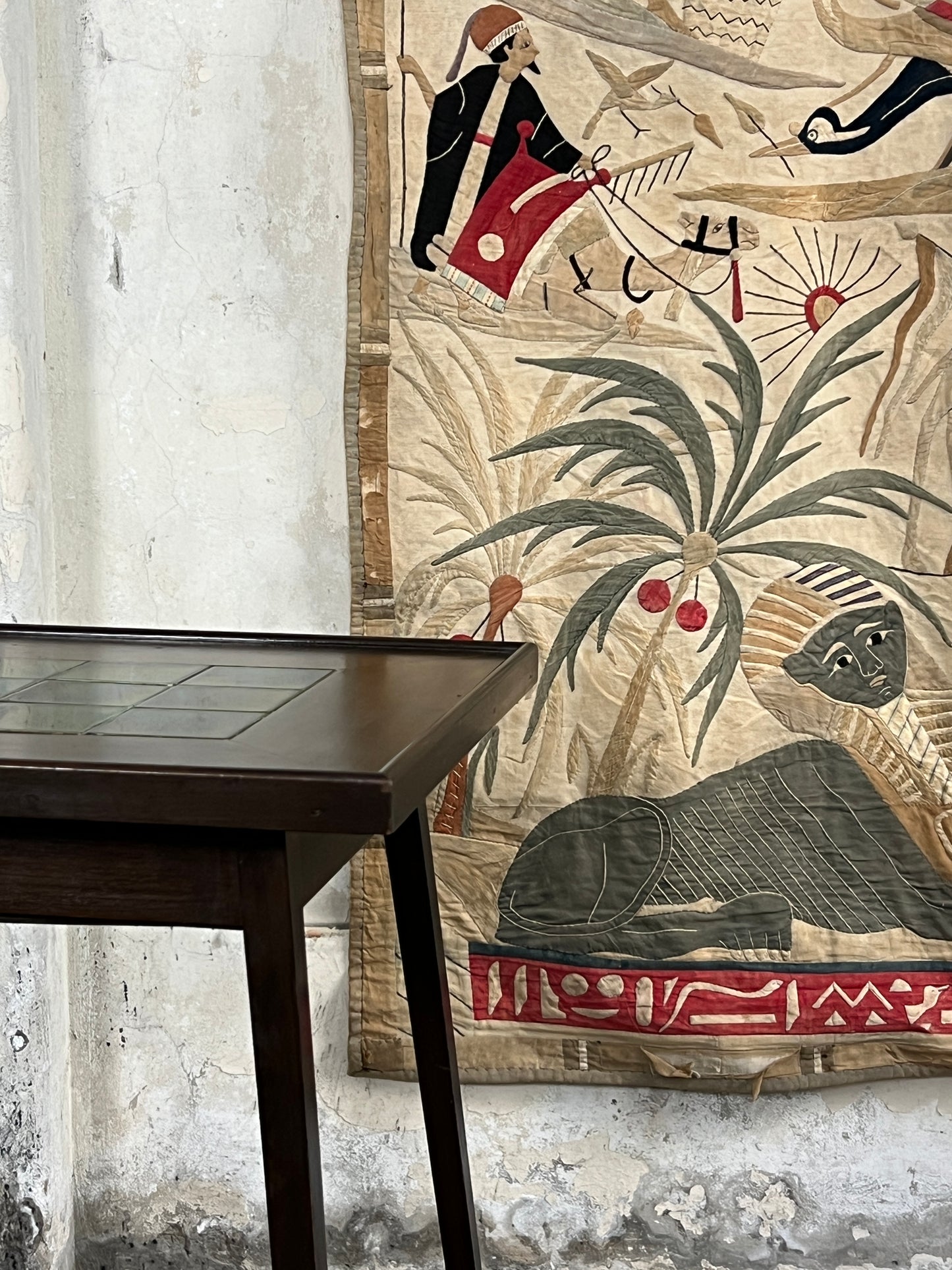 A 1920s Touristic Khayamiya Egyptian Appliqué Wall Hanging