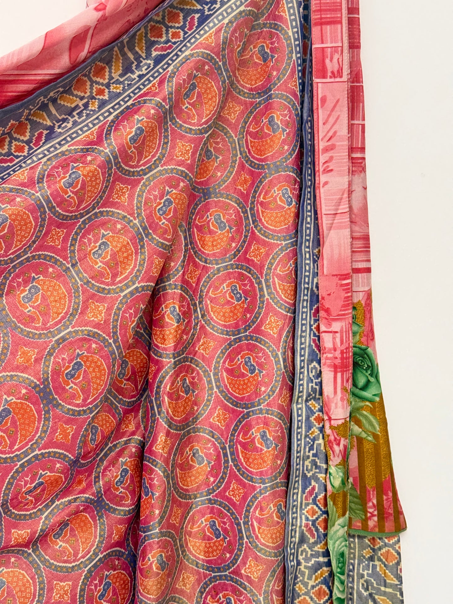 Vintage Saree Silk Wrap Skirt