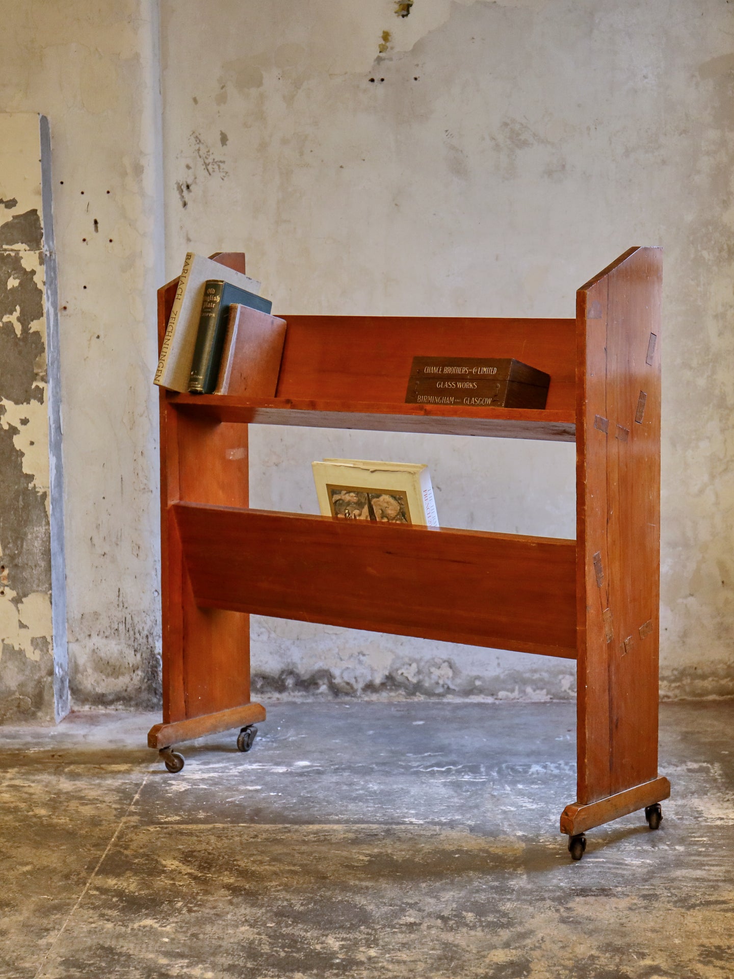 1950's Open Book Trolley Bookcase