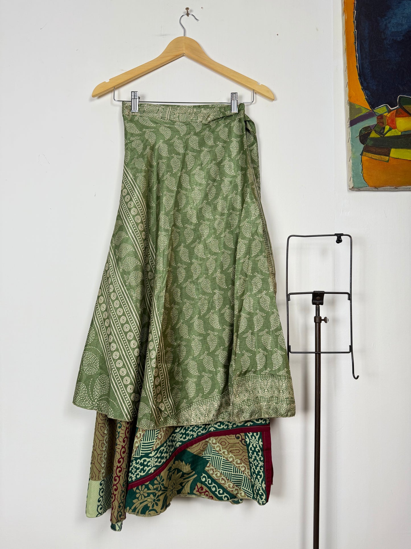 Vintage Saree Silk Wrap Skirt