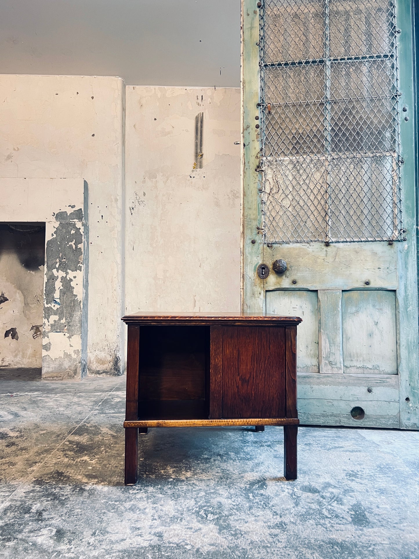 1920’s Four Sided Oak Bookcase & Side Table