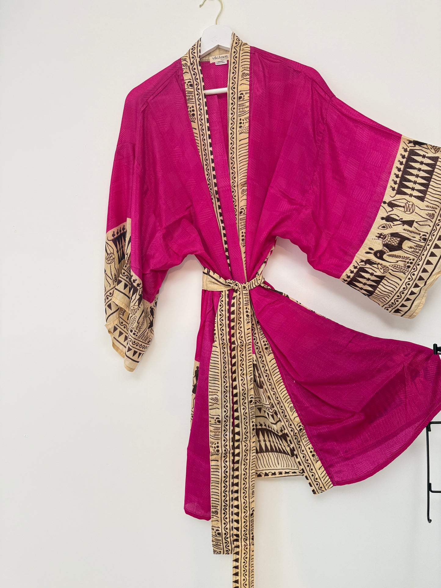 Vintage Saree Silk Kimono / Duster - Short