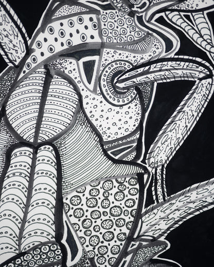 Abstract Insect No.1 Original Artwork - ARTHUR ALLAN WILSON, Scottish | 1944-2024