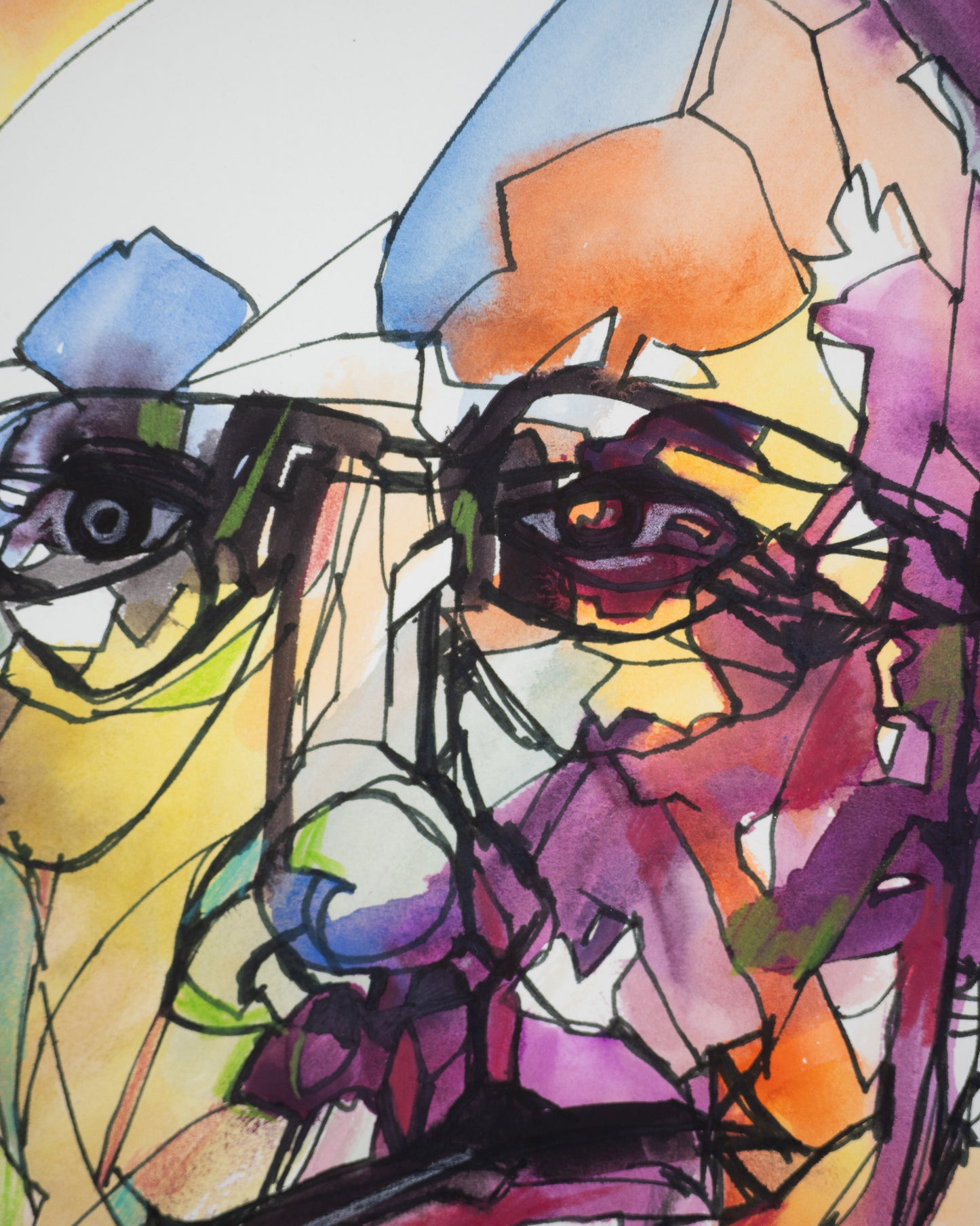 Colour Wash Portrait No.1 Original Artwork - ARTHUR ALLAN WILSON, Scottish | 1944-2024