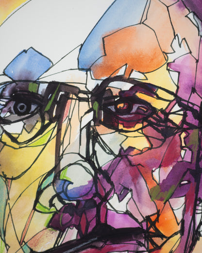 Colour Wash Portrait No.1 Original Artwork - ARTHUR ALLAN WILSON, Scottish | 1944-2024