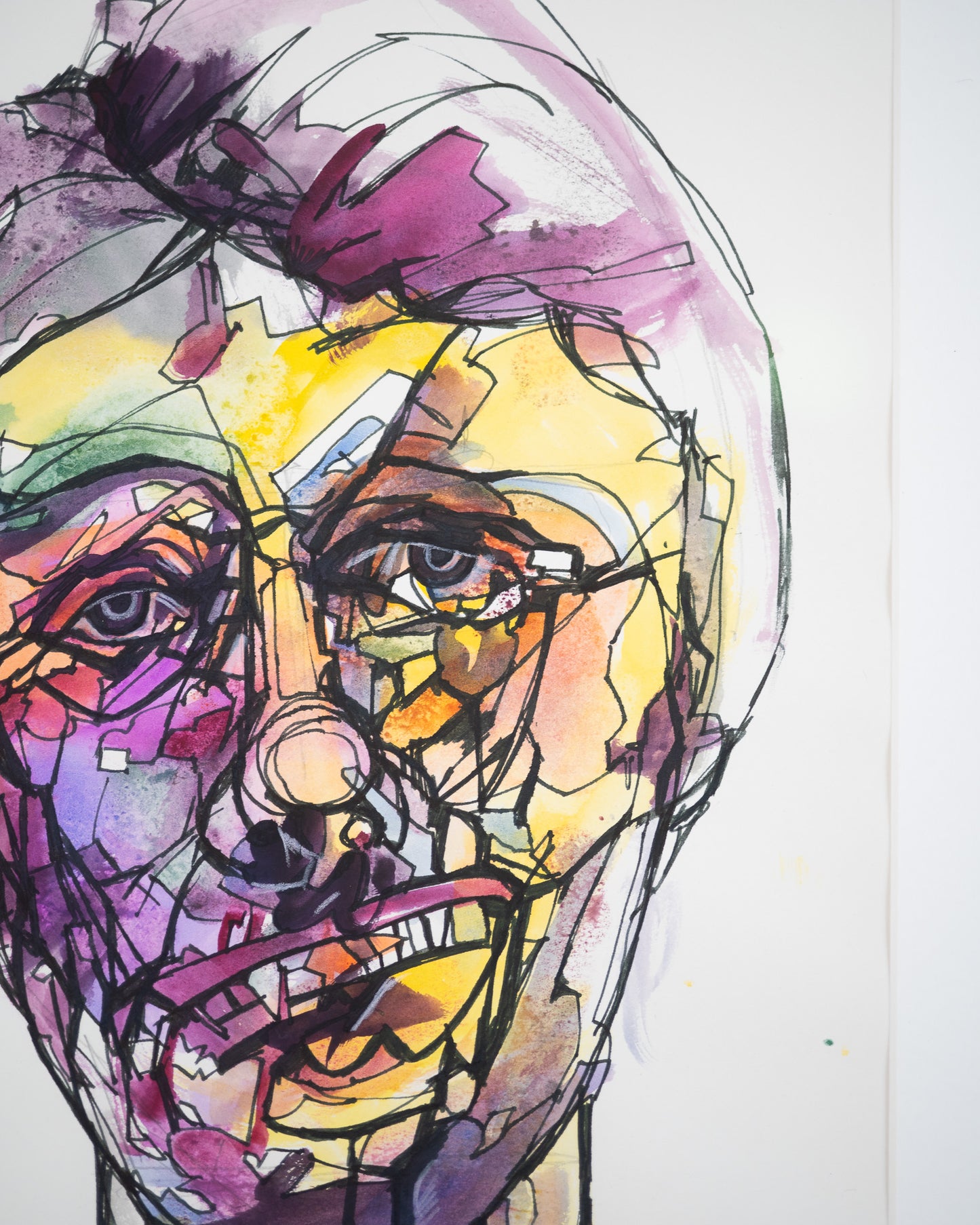 Colour Wash Portrait No.2 Original Artwork - ARTHUR ALLAN WILSON, Scottish | 1944-2024