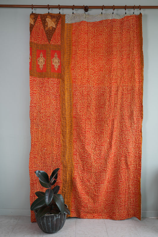 A Unique Vintage Cotton Kantha Quilt ~ 088