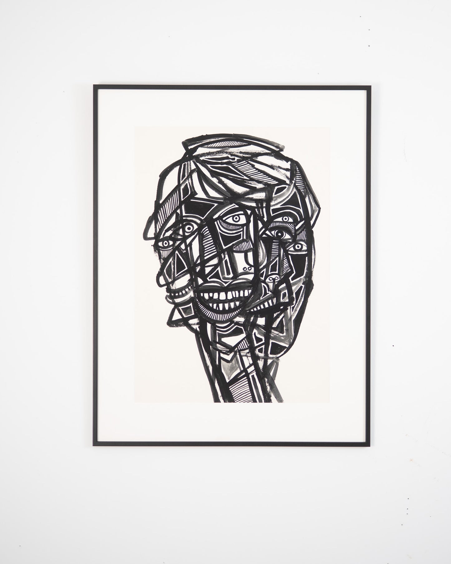 Monochromatic Abstract Portrait Original Artwork - ARTHUR ALLAN WILSON, Scottish | 1944-2024