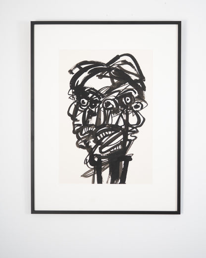 Monochromatic Portrait Original Artwork - ARTHUR ALLAN WILSON, Scottish | 1944-2024
