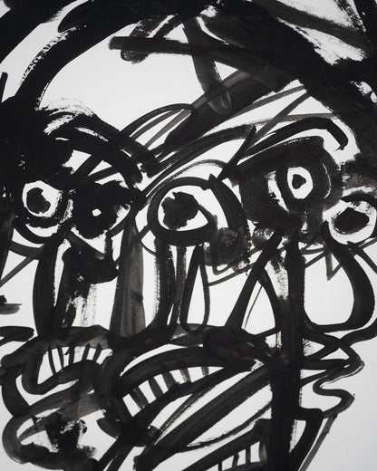 Monochromatic Portrait Original Artwork - ARTHUR ALLAN WILSON, Scottish | 1944-2024