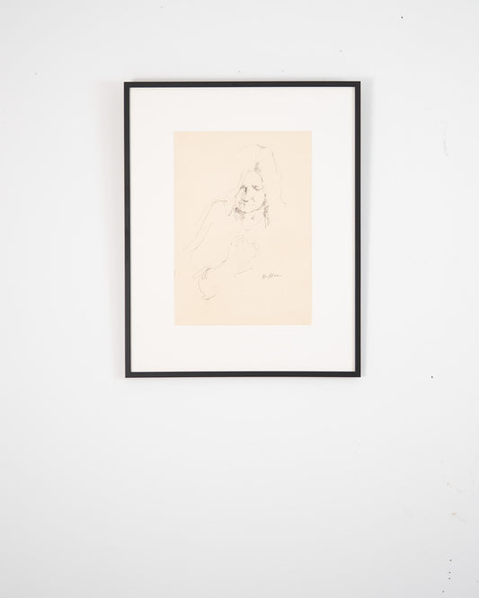Framed Sketch of Isobel - EWEN McASLAN, Scottish | 1936-2008