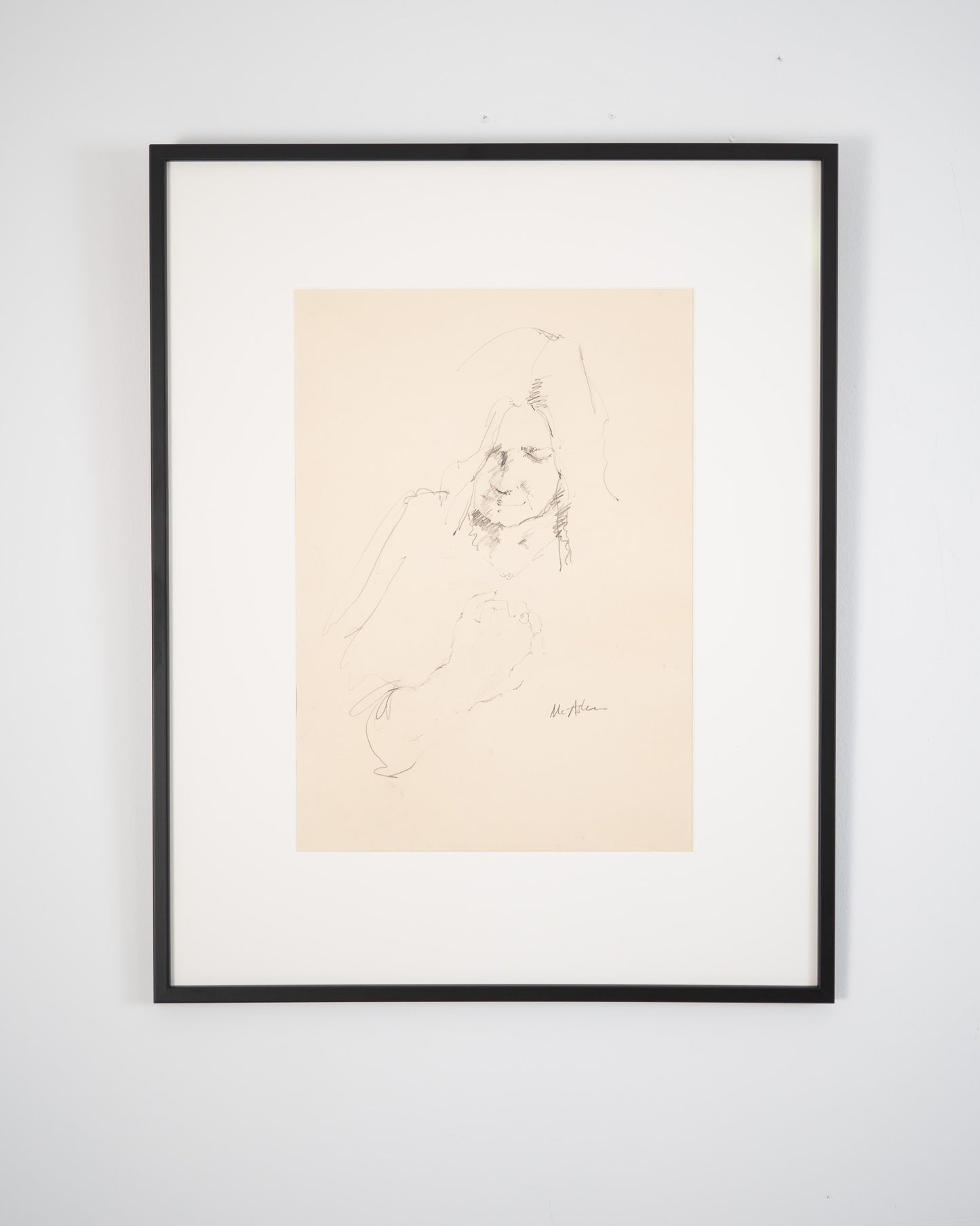 Framed Sketch of Isobel - EWEN McASLAN, Scottish | 1936-2008