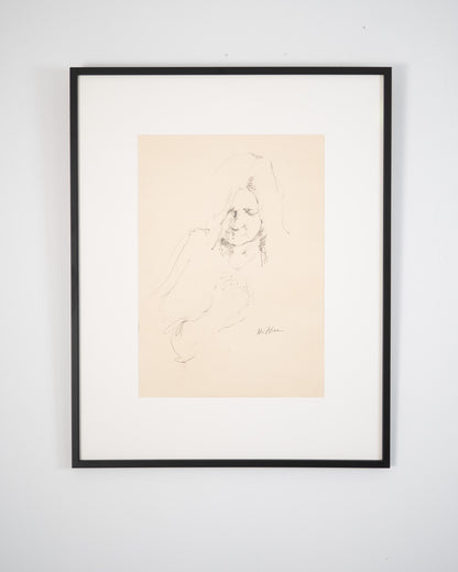 Framed Sketch of Isobel - EWEN McASLAN, Scottish | 1936-2008