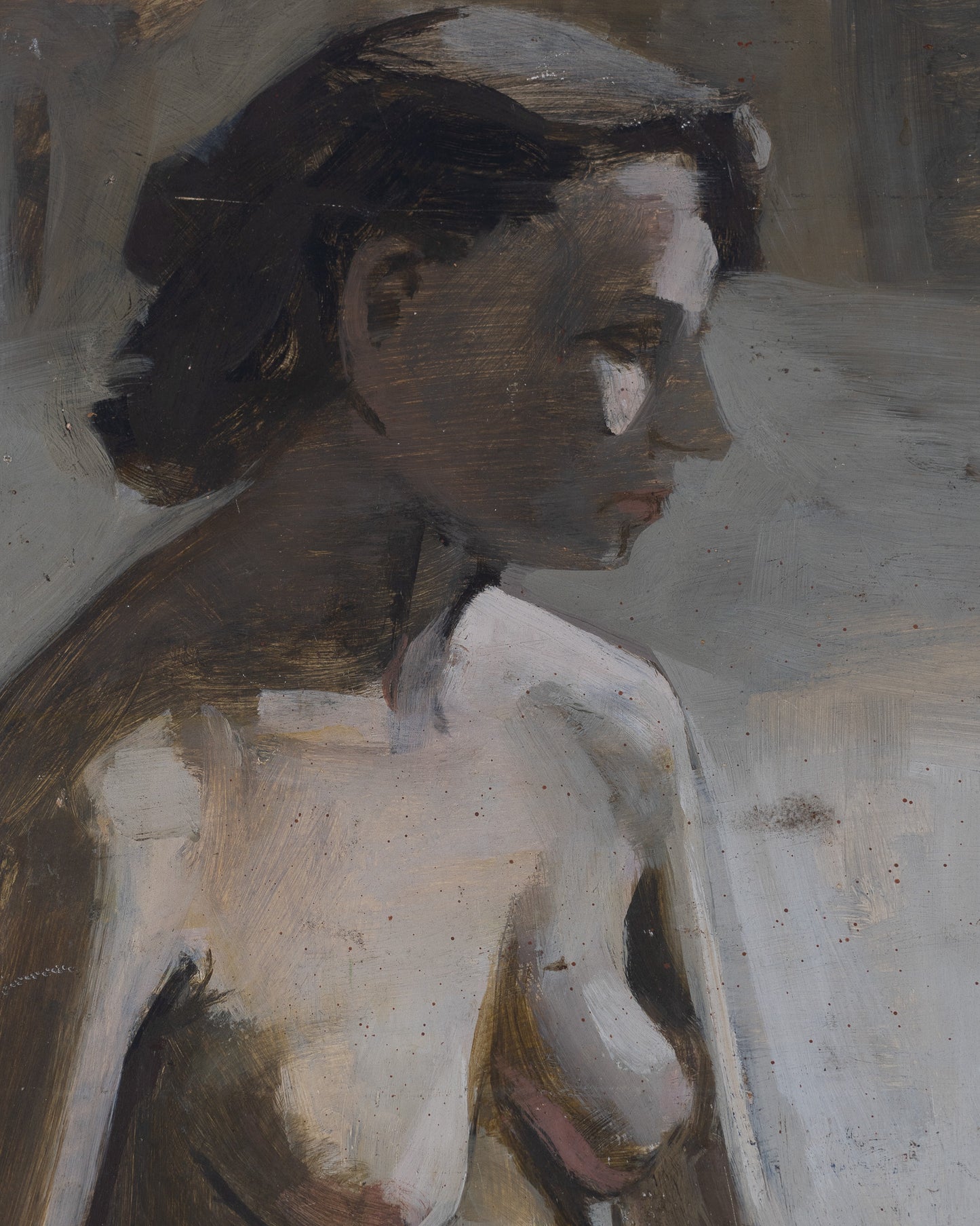 Scottish Art School Figure Study - Nude on Board