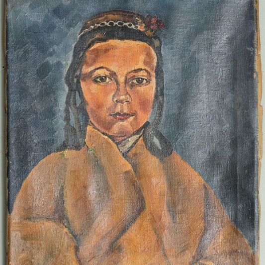 Portrait of a Tibetan Girl / Continental School, (c. 1950s)