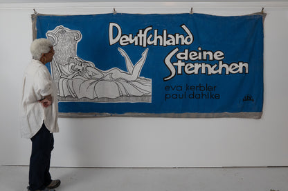 1960s German Hand Painted Cinema Banner - Deutschland - deine Sternchen