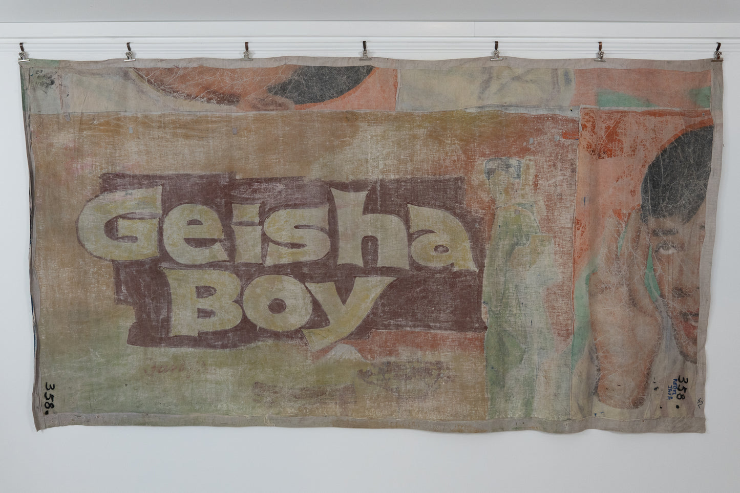 1960s German Hand Painted Cinema Banner - Der Rebell von Java