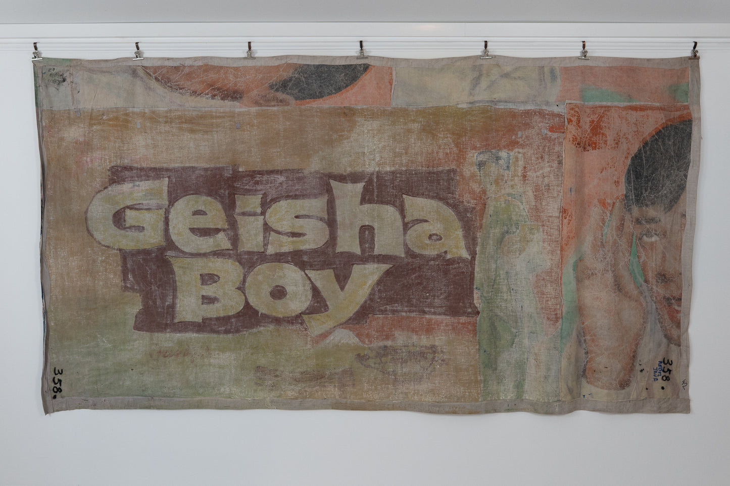 1960s German Hand Painted Cinema Banner - Der Rebell von Java