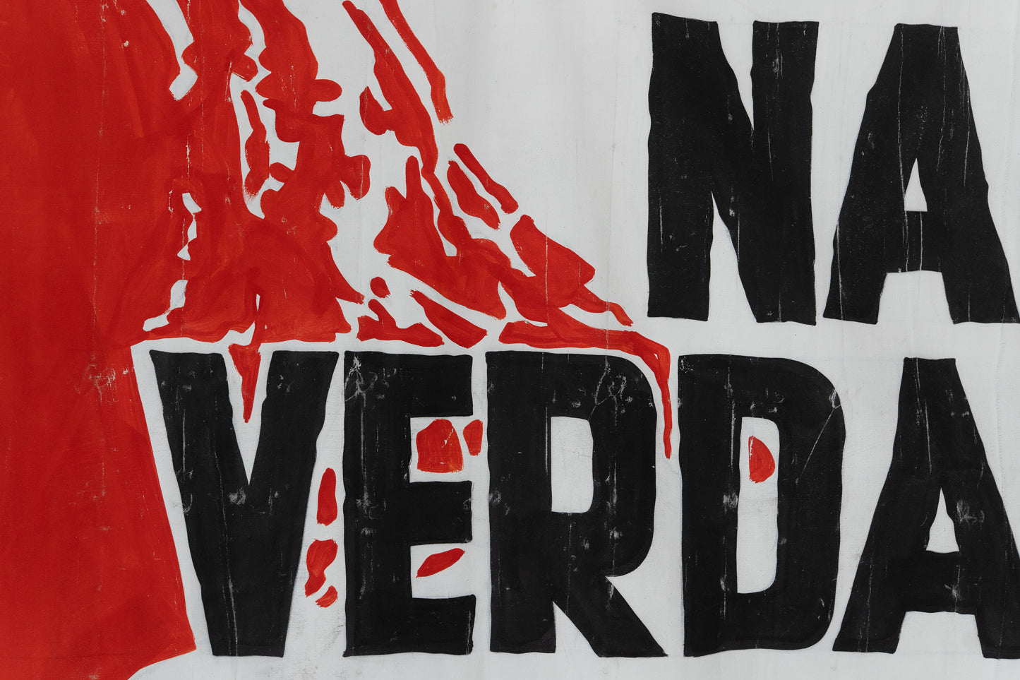 1960s German Hand Painted Cinema Banner - NACKT ünd Verdammt