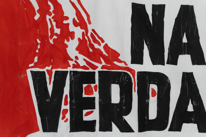 1960s German Hand Painted Cinema Banner - NACKT ünd Verdammt