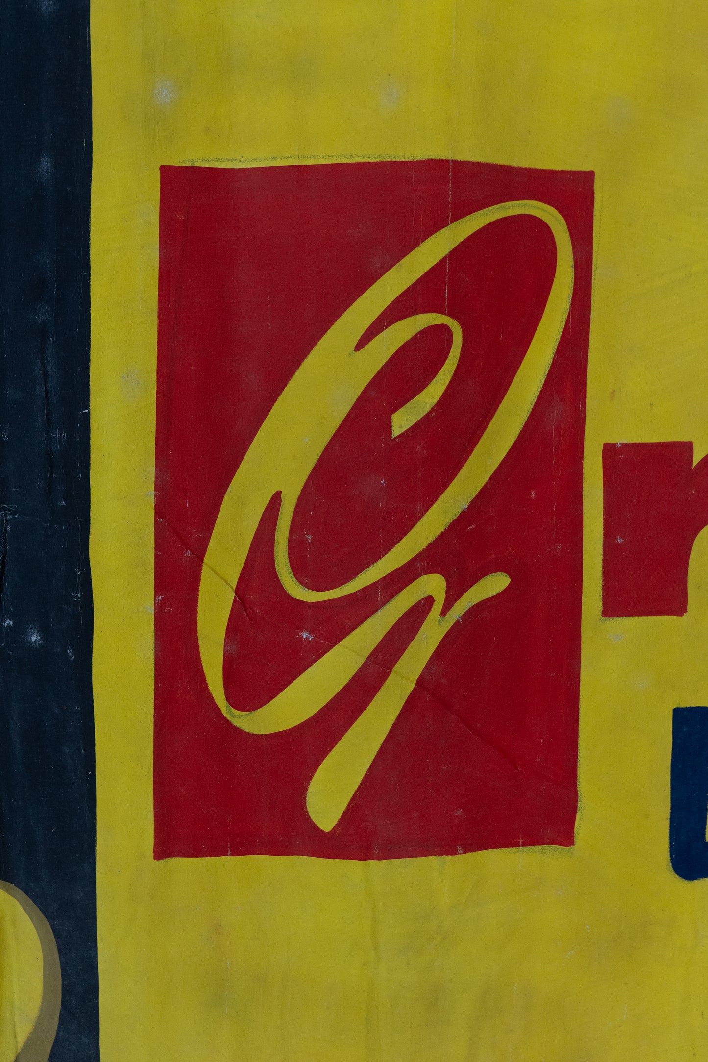 1960s German Hand Painted Cinema Banner - Graf Porno und seine Mädchen