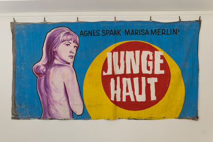 1960s German Hand Painted Cinema Banner - Junge Haut