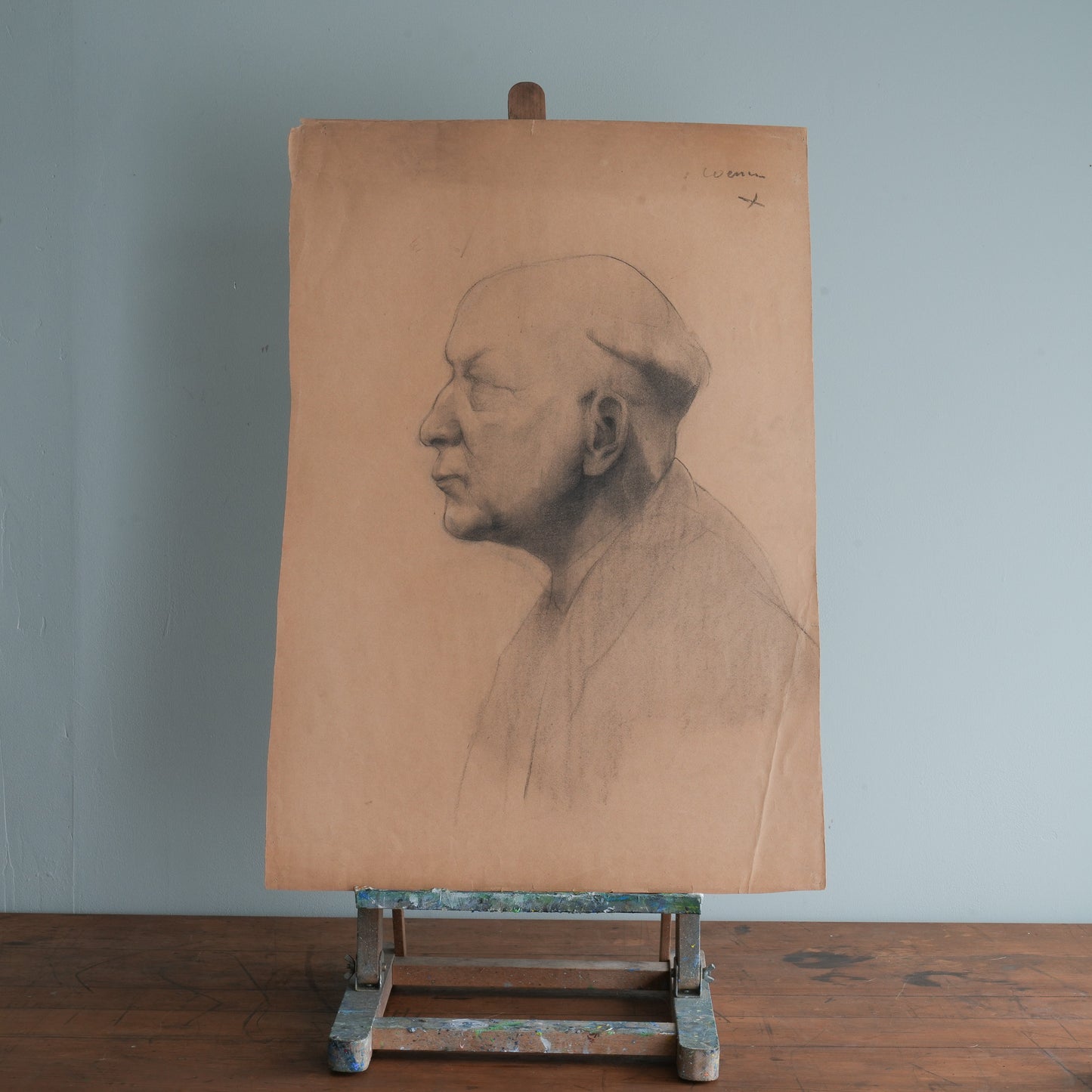 A Fine Quality Pencil Drawing of a Gentleman on paper.