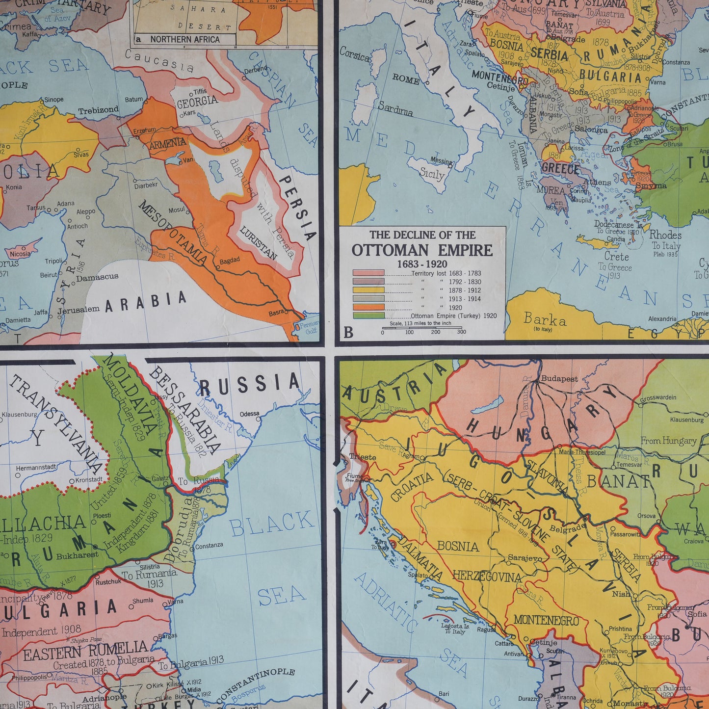 Rise and Decline of the Ottoman Empire Map