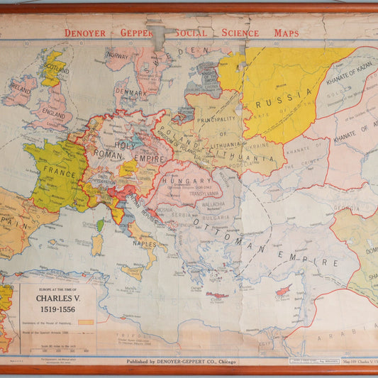 Map of Europe at the time of Charles V
