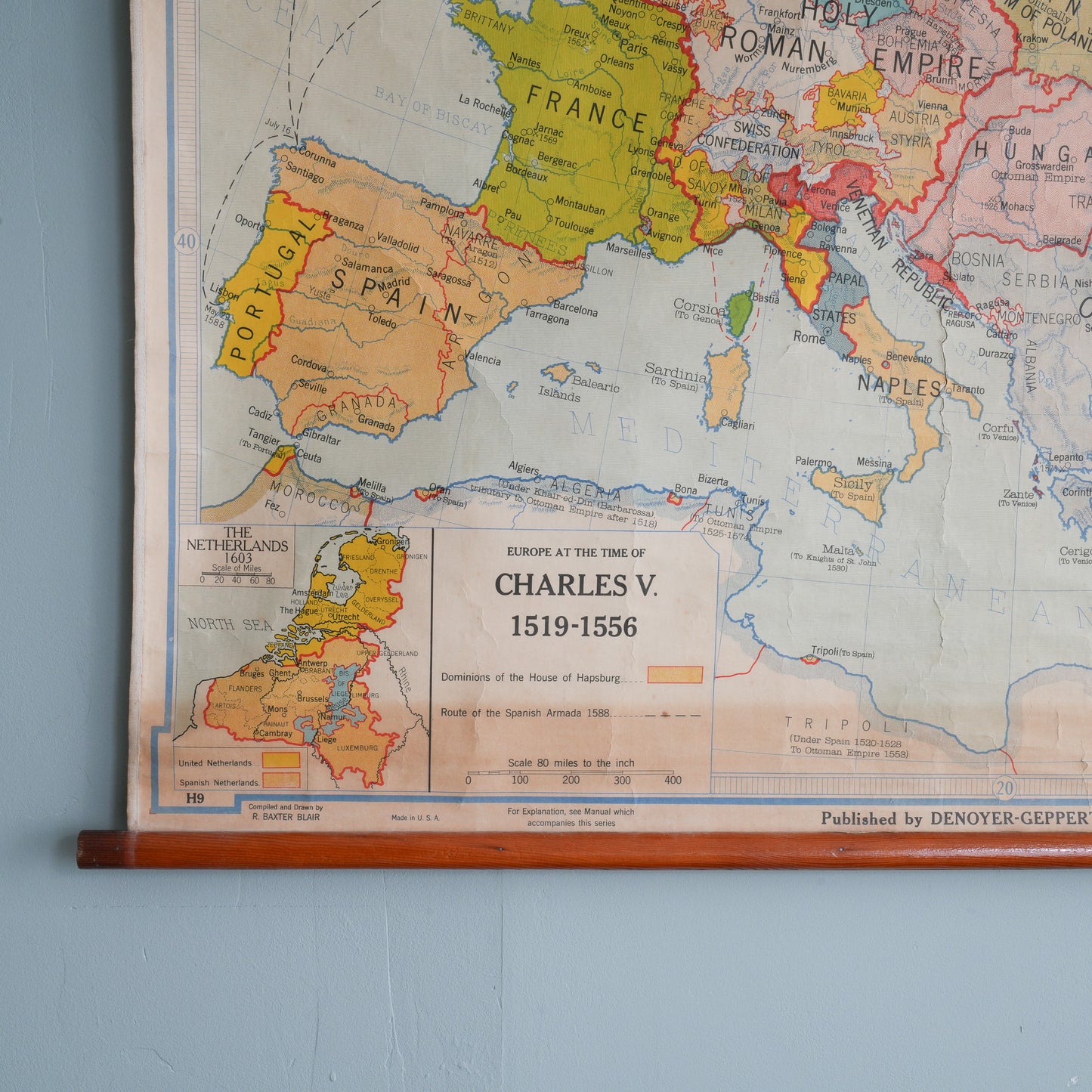 Map of Europe at the time of Charles V
