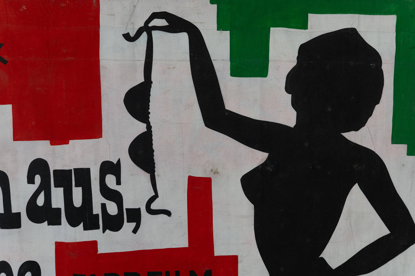 1960s German Hand Painted Cinema Banner - Zieh’ Dich aus, Puppe