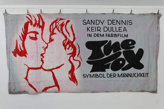 1960s German Hand Painted Cinema Banner - The Fox