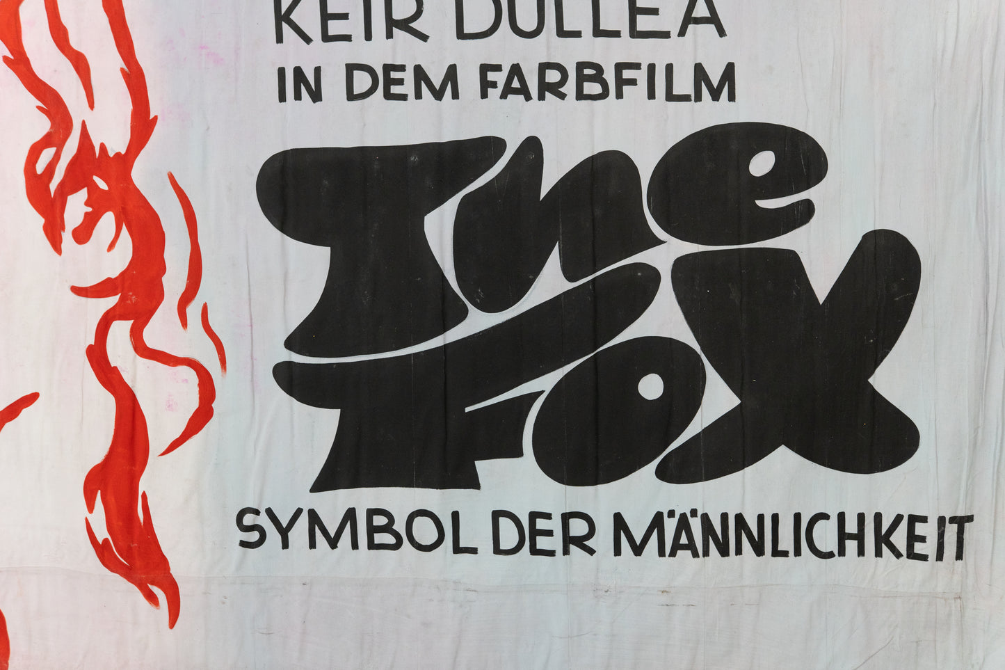 1960s German Hand Painted Cinema Banner - The Fox