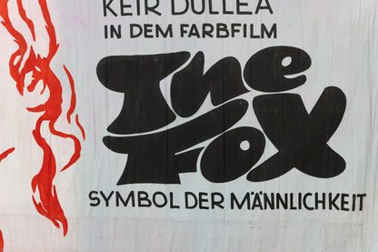 1960s German Hand Painted Cinema Banner - The Fox