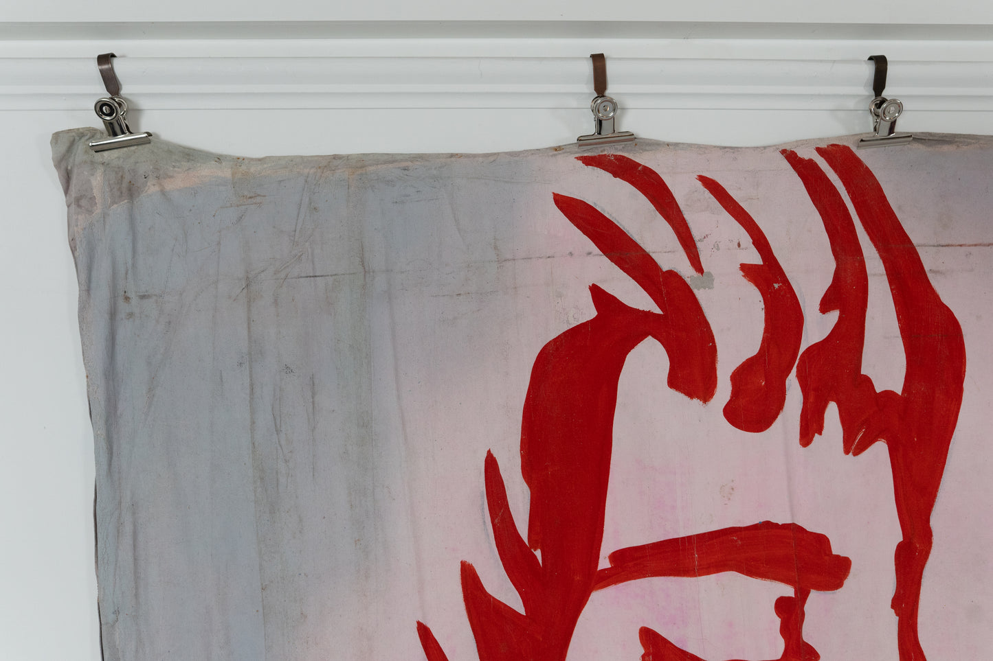 1960s German Hand Painted Cinema Banner - The Fox