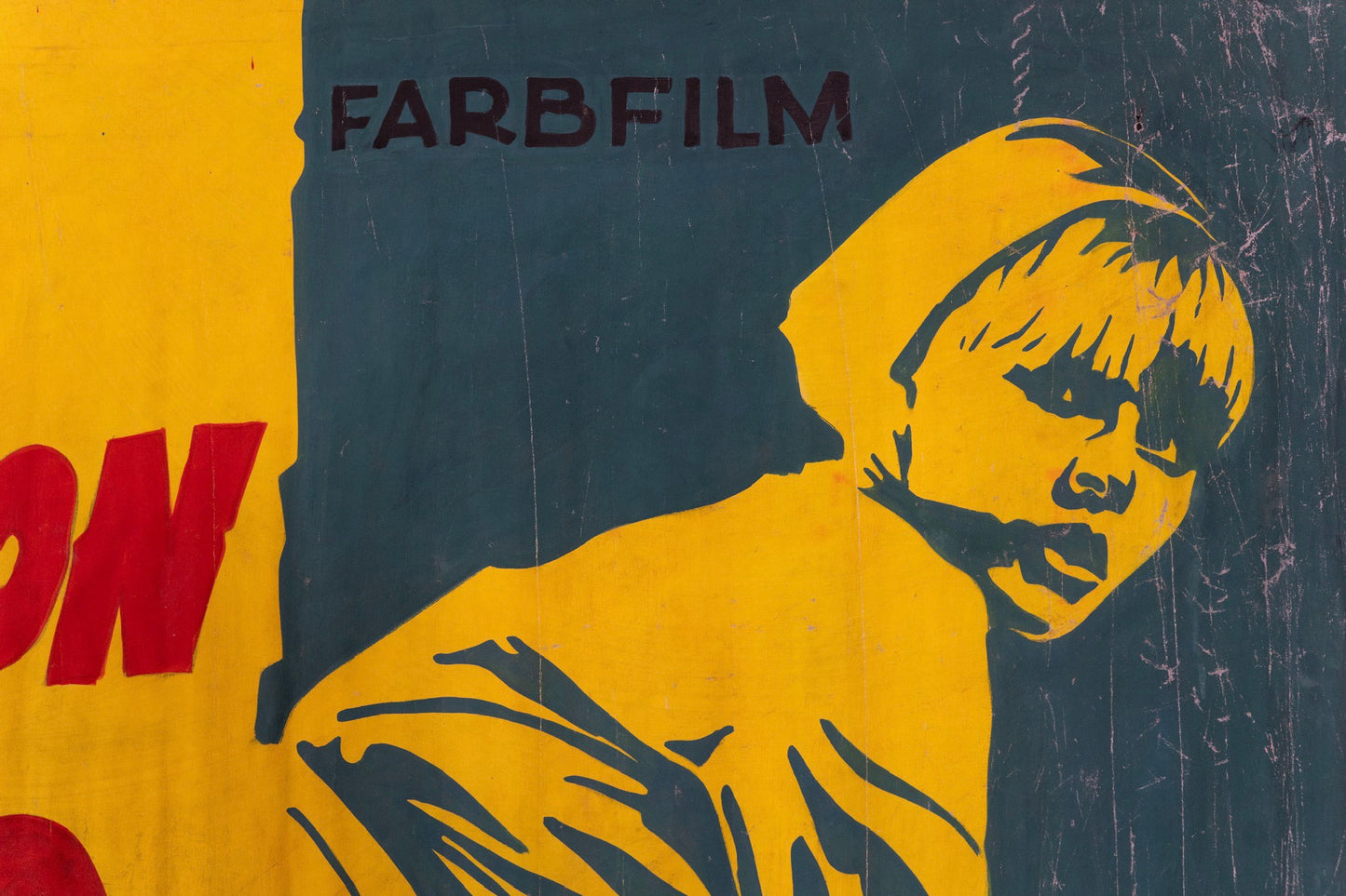 1960s German Hand Painted Cinema Banner - Die Hölle von Macao