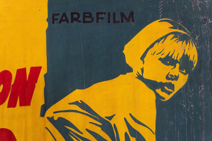 1960s German Hand Painted Cinema Banner - Die Hölle von Macao