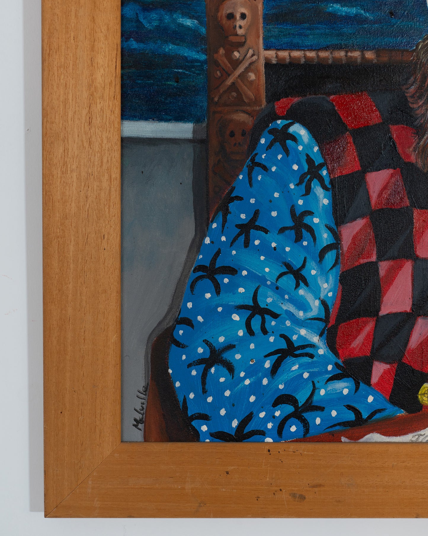 Self Portrait with Parrot - TOM MELVILLE Scottish | 1953 - 2025